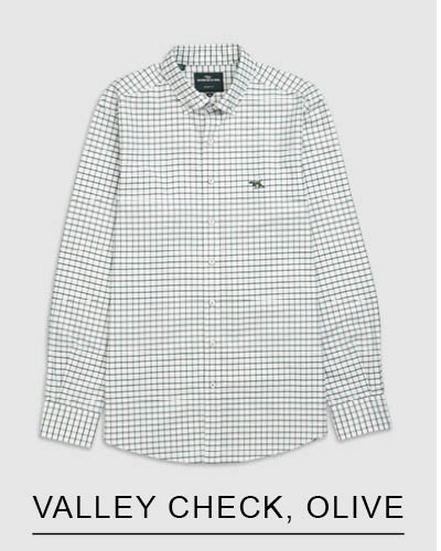Shop Oxford Valley Check Shirt, Olive online and instore at Rodd & Gunn