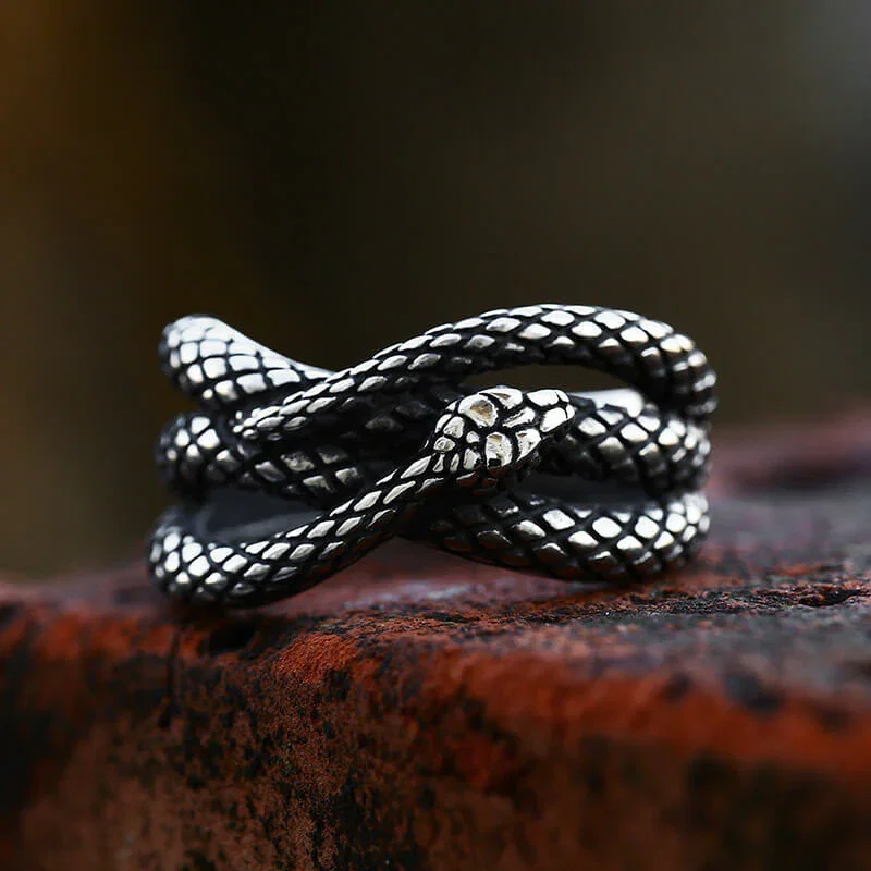 Image of Cobra Twist Snake Stainless Steel Ring