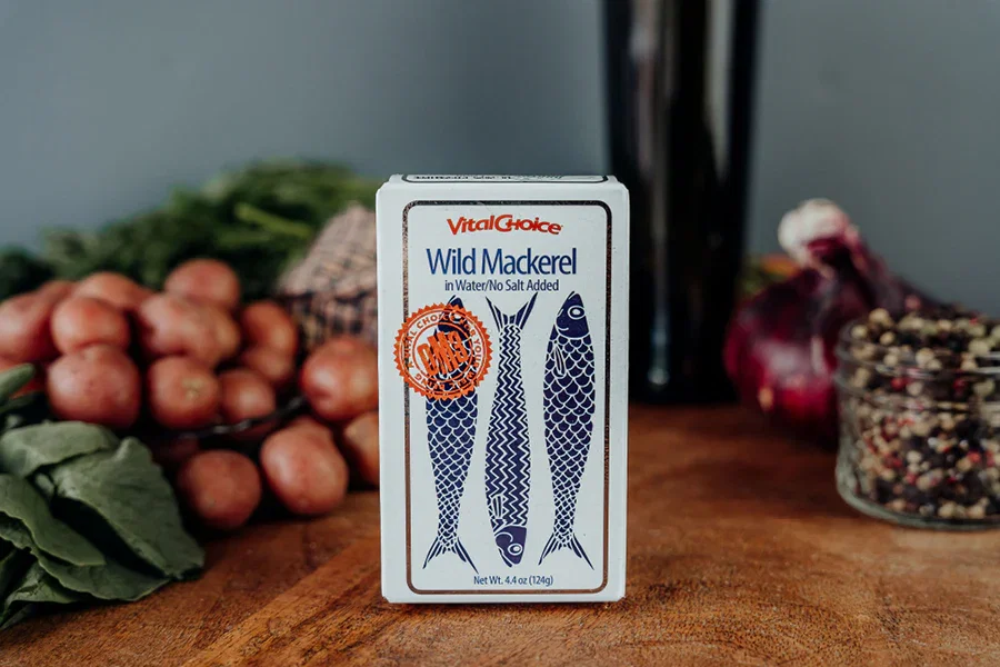 Image of Atlantic Mackerel in Water - 4.4 oz pkg