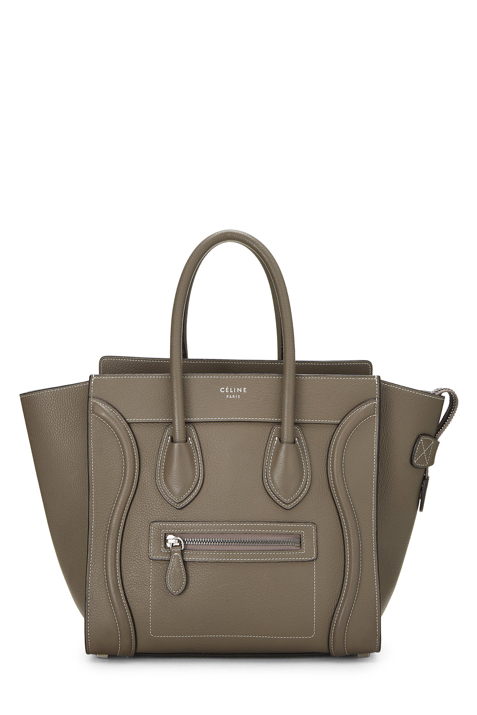 Grey Drummed Calfskin Lugga...
