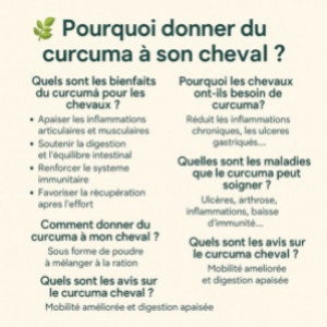 Pourquoi donner du curcuma à son cheval ?