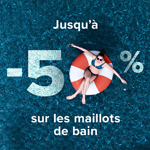 Jusqu’à -50 % sur les maillots de bain
