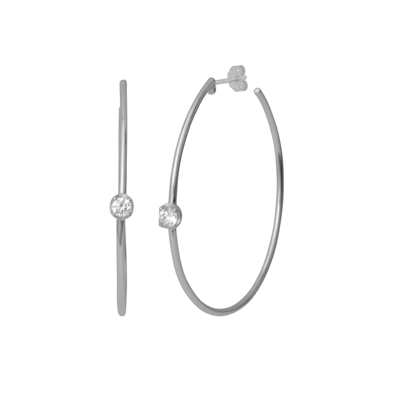 Image of SABINE STATEMENT HOOPS SILVER