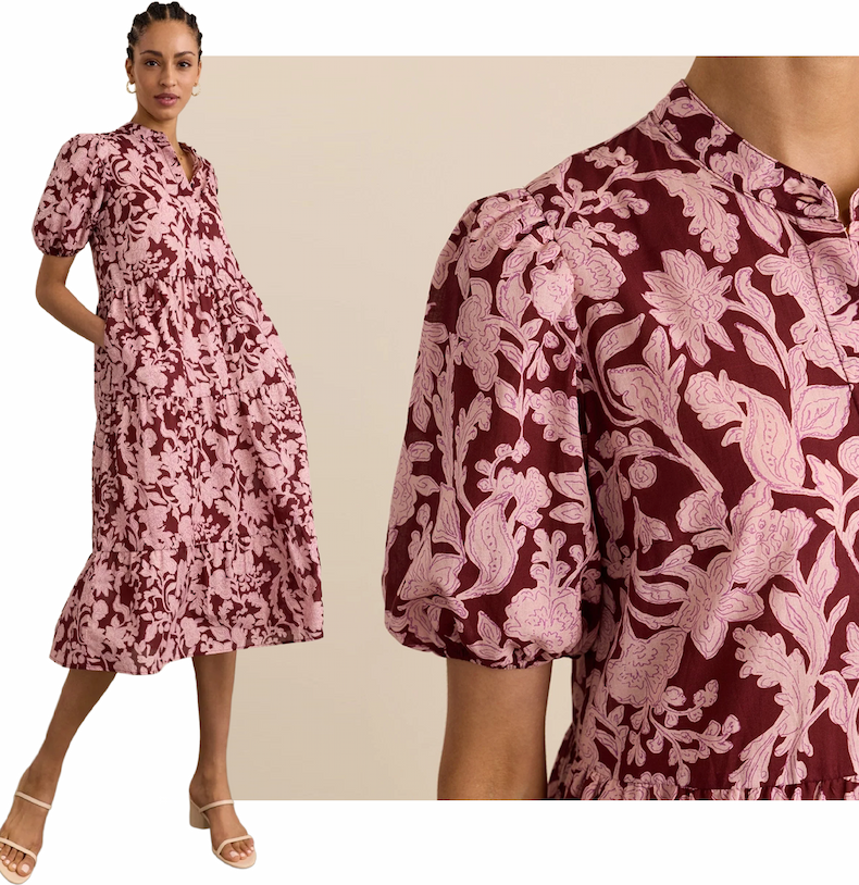 Mariella Organic Printed Midi Dress