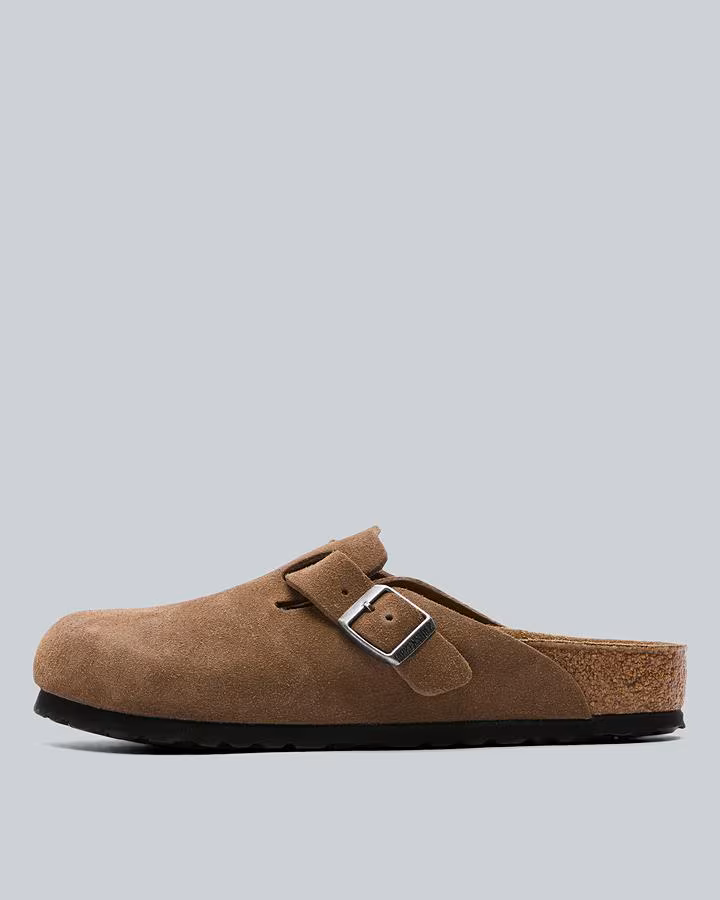 Birkenstock Womens Boston Suede Sandal