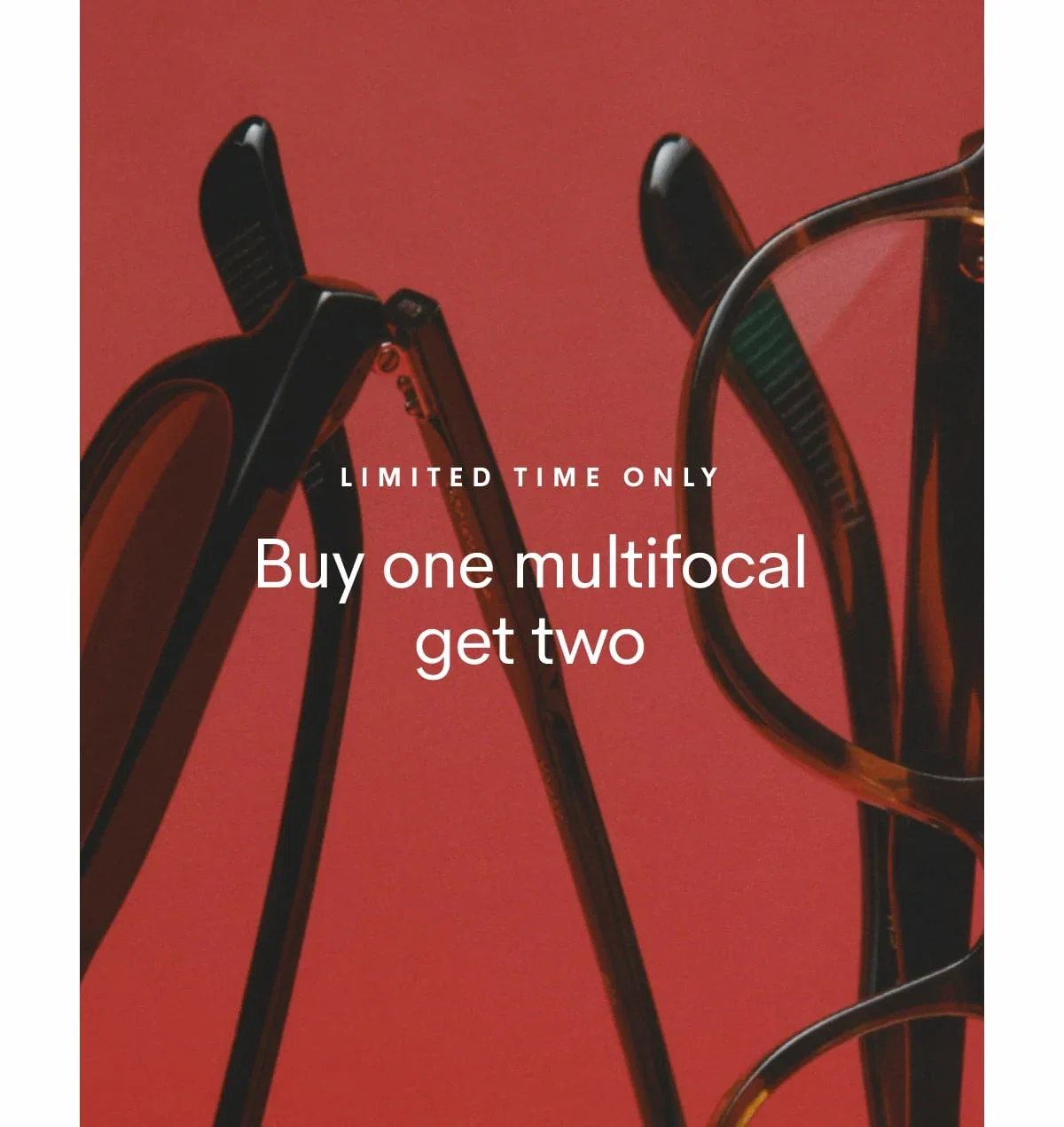 Three different models wearing sunglasses