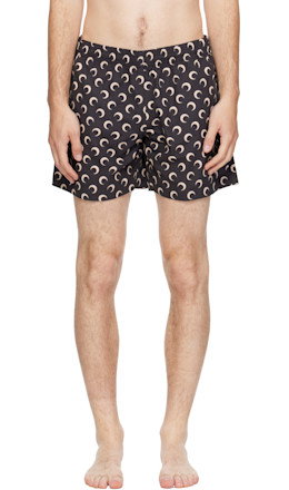 Black Moon Printed Swim Shorts - Marine Serre