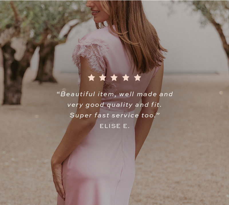 5-star review: "Beautiful item, well made, very good quality and fit."