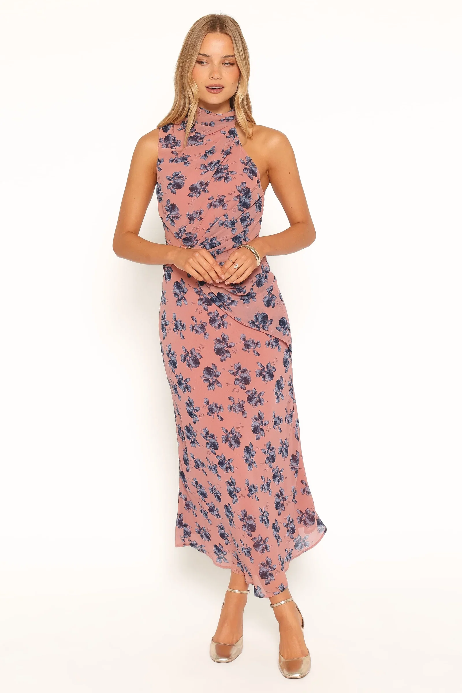 Image of Isabeau Midi Dress - Pink Floral