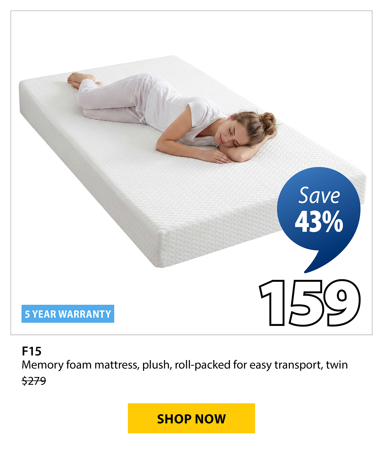 F15 Memory foam mattress | Save 43%