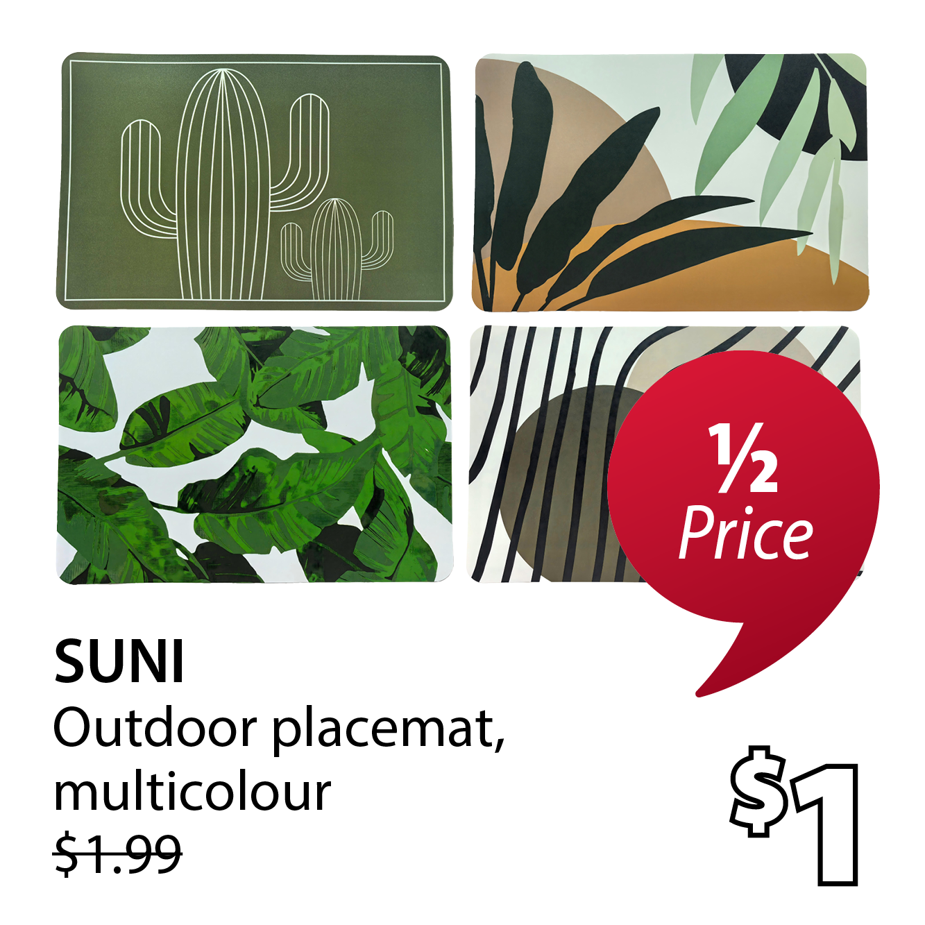 SUNI Outdoor placemat | 1/2 Price