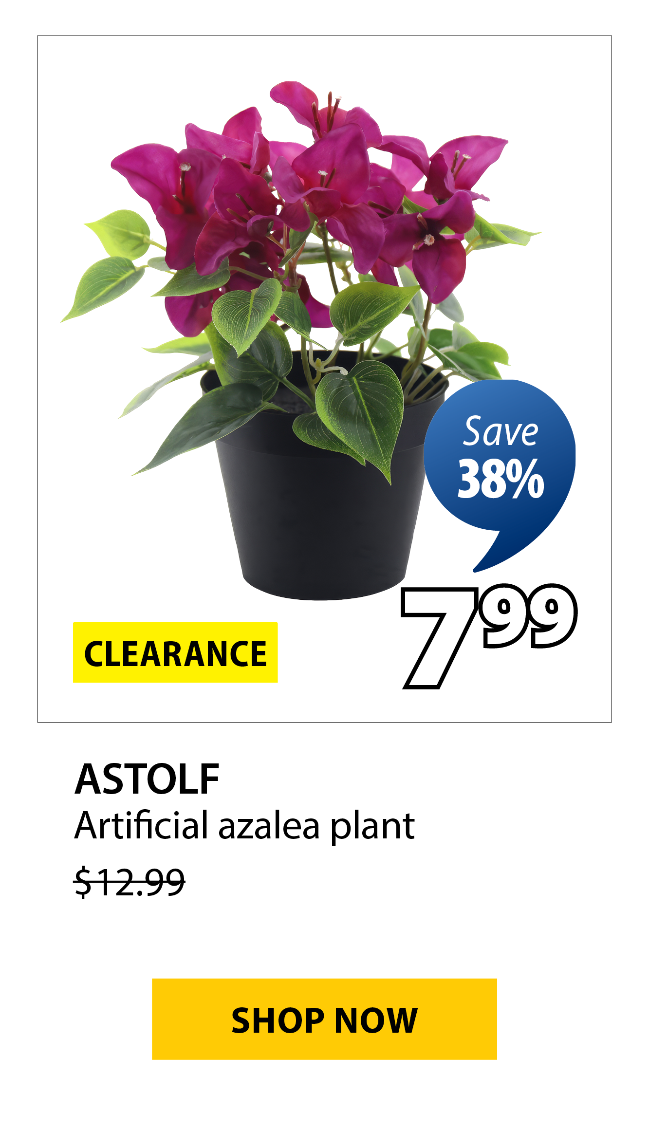 ASTOLF Artificial azalea plant | Save 38%