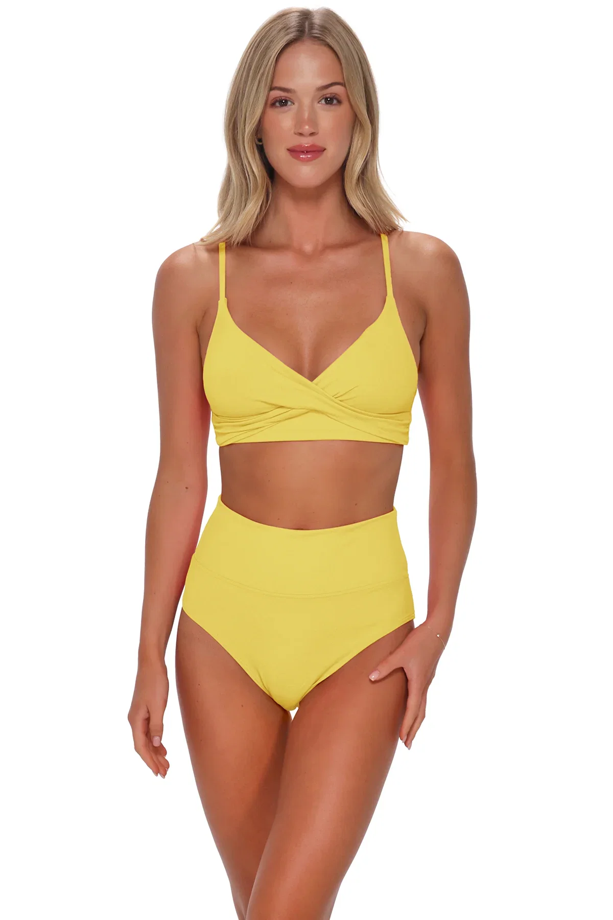 Image of Sunsets Pineapple Crepe Lyla Bralette Top