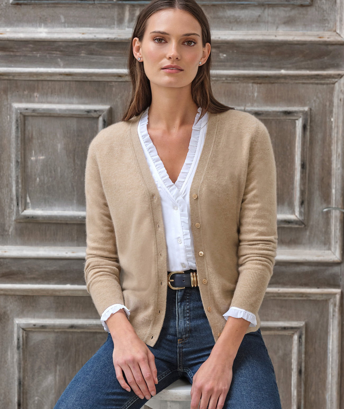 Cashmere V Neck Cardigan
