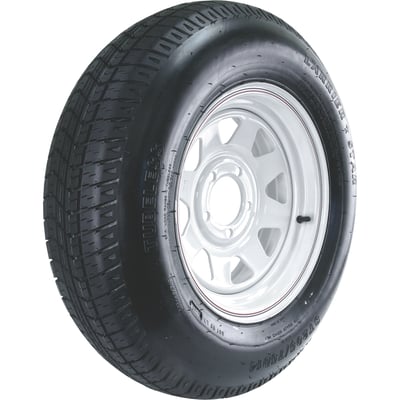 Kenda High-Speed Radial Trailer Tire Assembly, Spoked, ST205/75R15