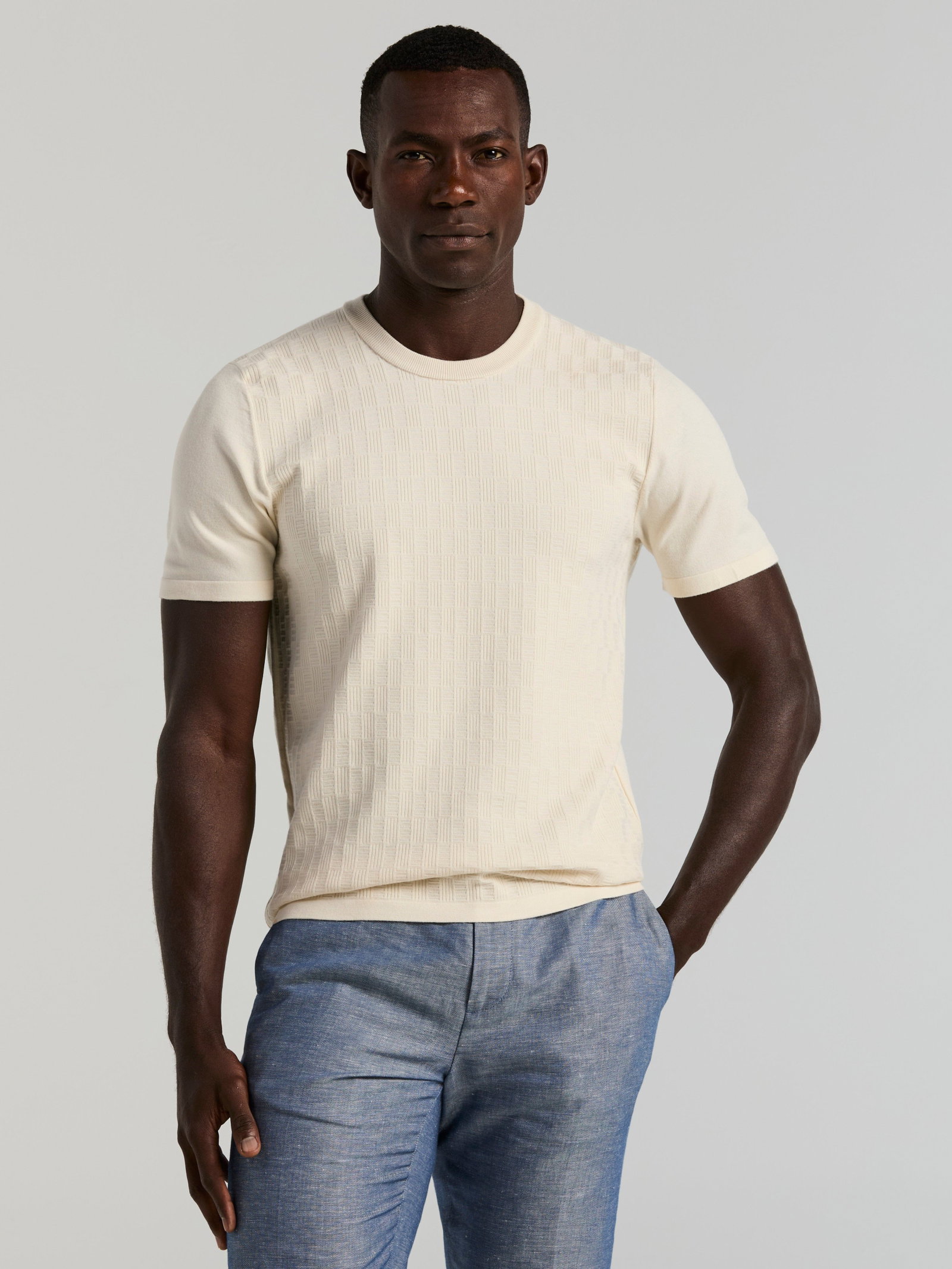 Geometric Textured Sweater Tee Geometric Textured Sweater Tee