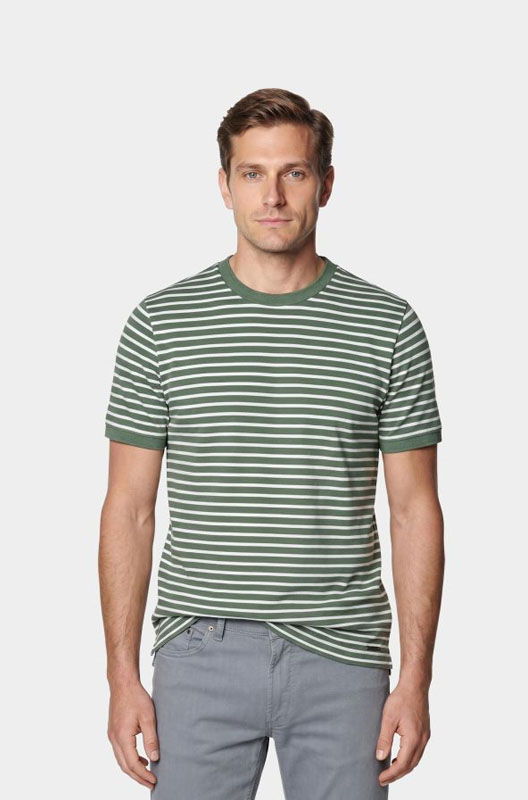 Scotland-blue-t-shirt-groen-gesreept