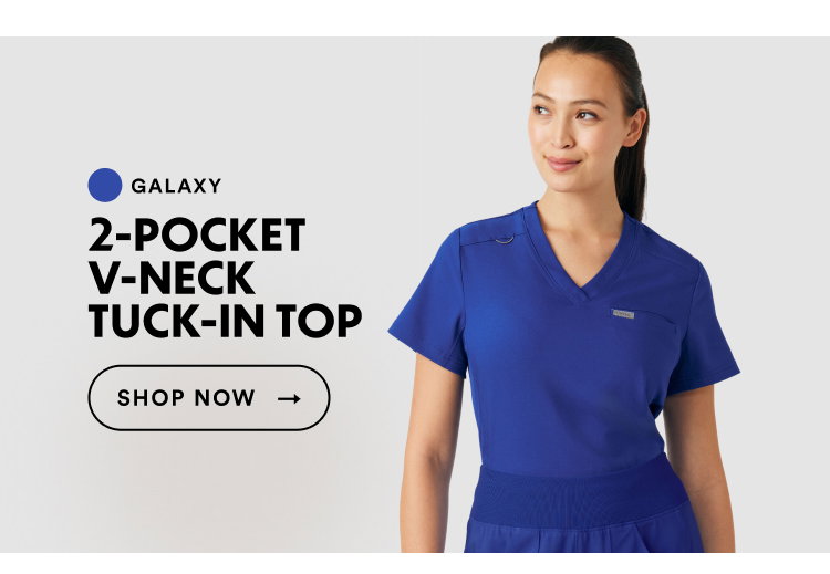 2-Pocket V-Neck Tuck-In Top