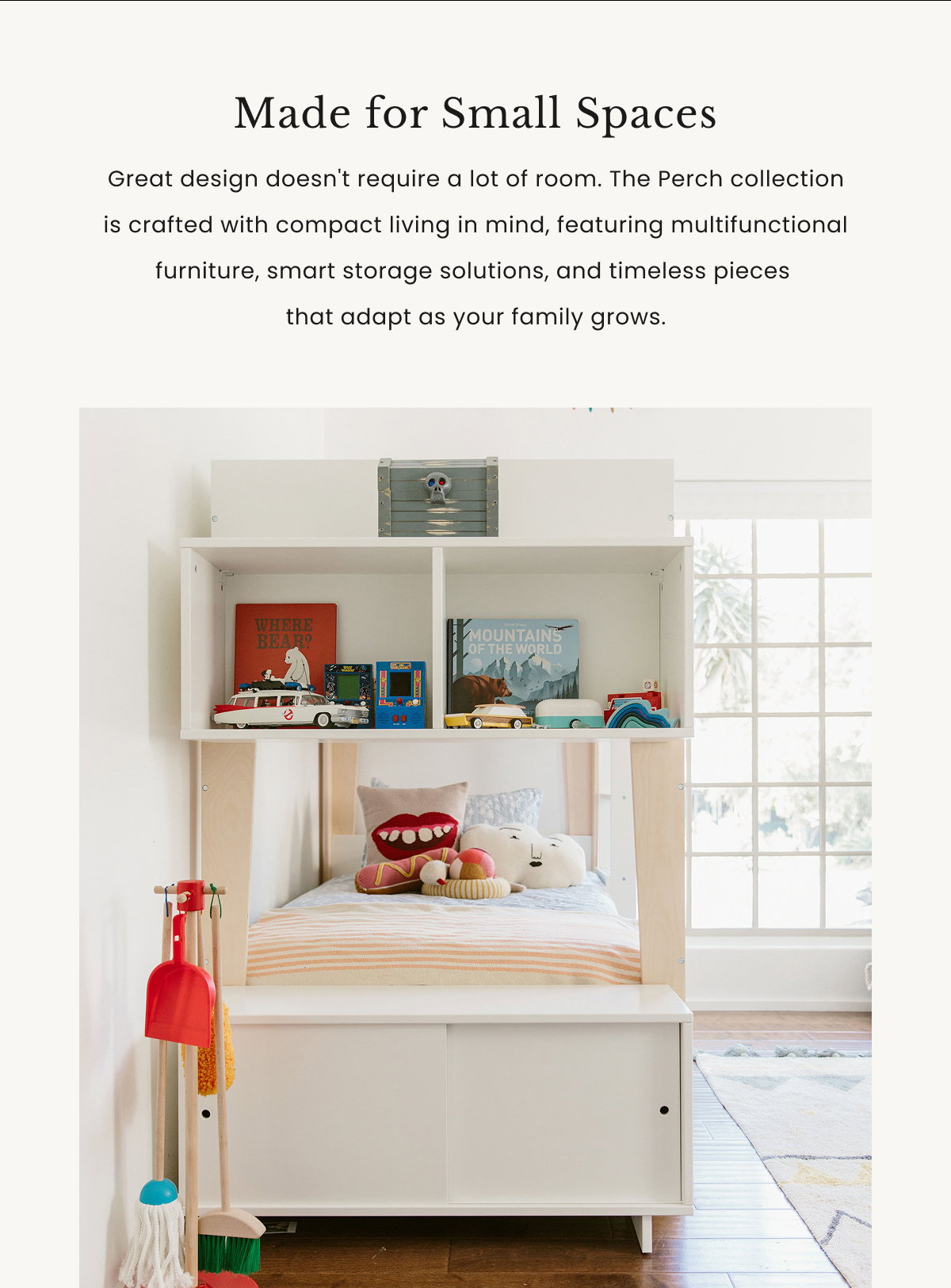 an image of a child's room with a crib and a rainbow