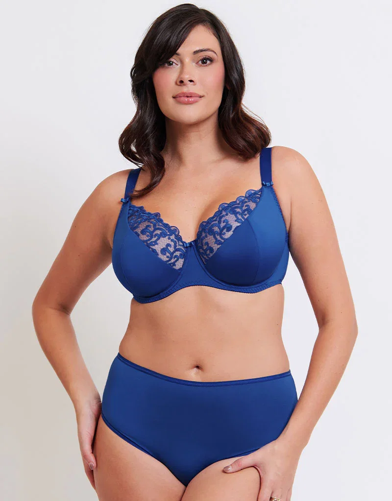 Flirtelle Swirl Balcony Bra Cobalt Blue