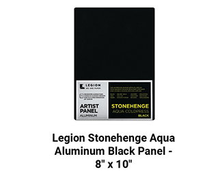 Legion Stonehenge Aqua Aluminum Black Panel - 8" x 10"
