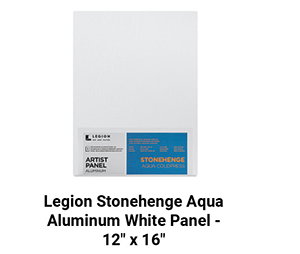 Legion Stonehenge Aqua Aluminum White Panel - 12" x 16"