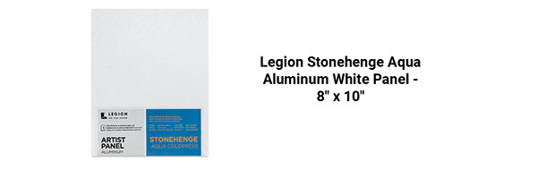 Legion Stonehenge Aqua Aluminum White Panel - 8" x 10"