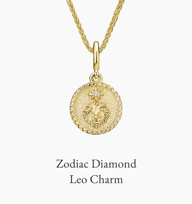 Zodiac Diamond Leo Charm