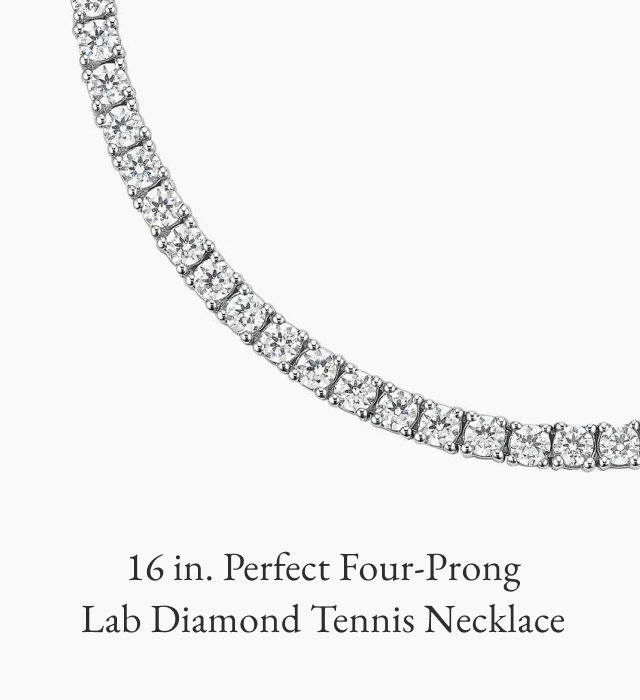 16 in. Perfect Four-Prong Lab Diamond Tennis Necklace