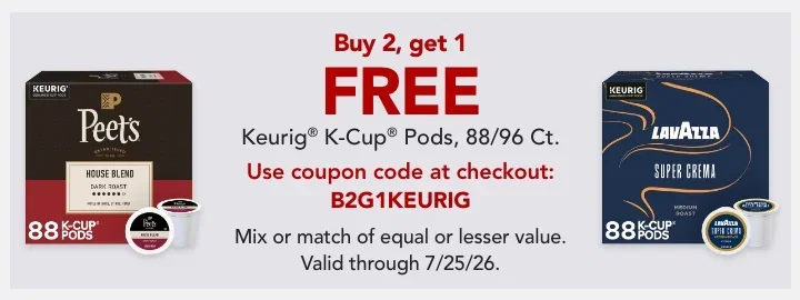 buy 2 get 1 free select keurig kcups