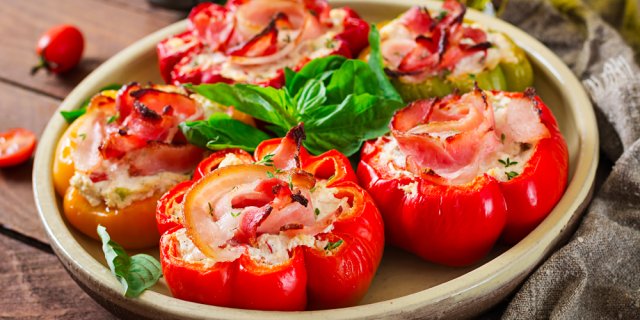 Poivrons farcis aux petits légumes