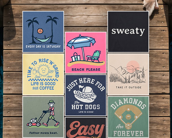 Let's get summery. Shop summer tees.