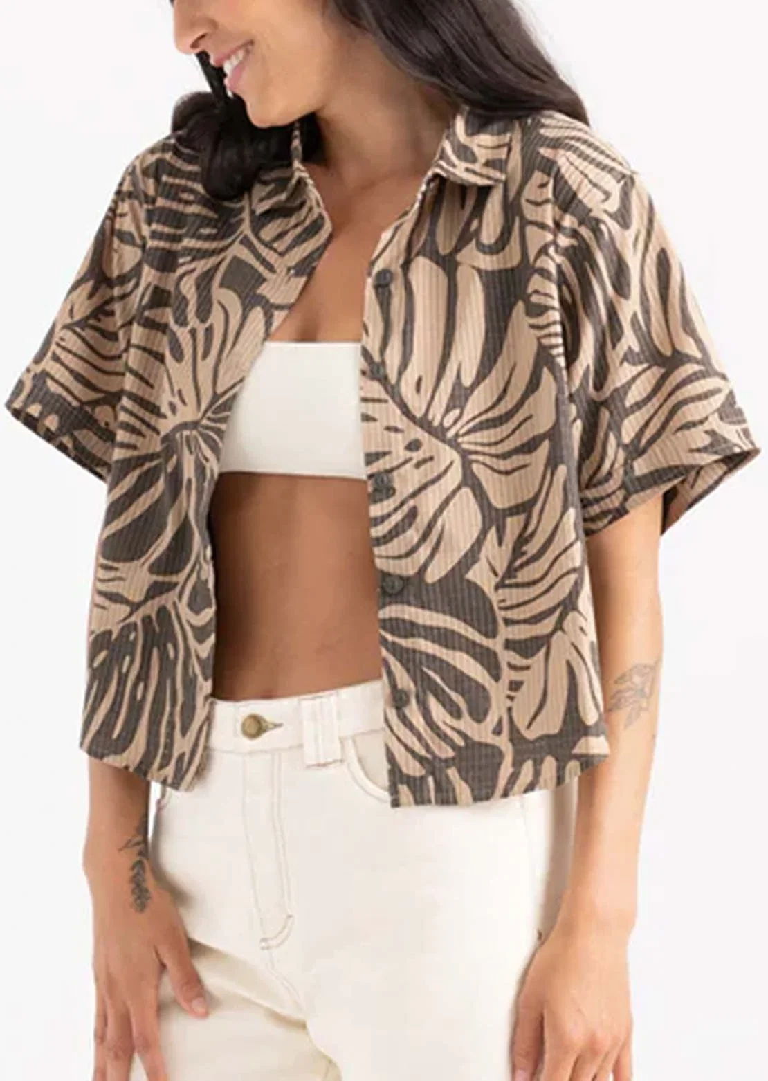 Image of Roark Women's Bless Up Camp Button Up Shirt