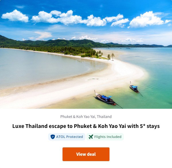 Luxe Thailand escape to Phuket &amp; Koh Yao Yai with 5* stays