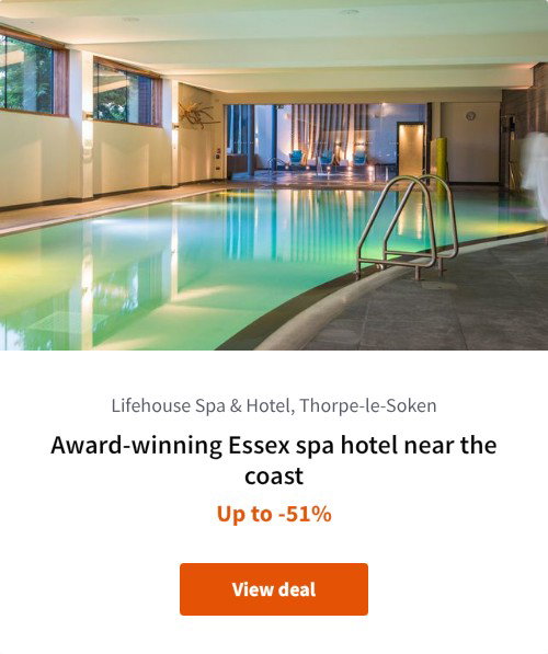 Award-winning Essex spa hotel near the coast