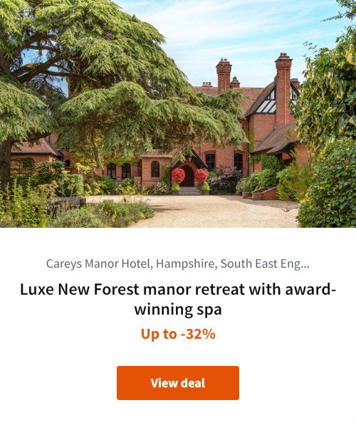 Luxe New Forest manor retreat with award-winning spa