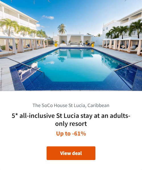 5* all-inclusive St Lucia stay at an adults-only resort