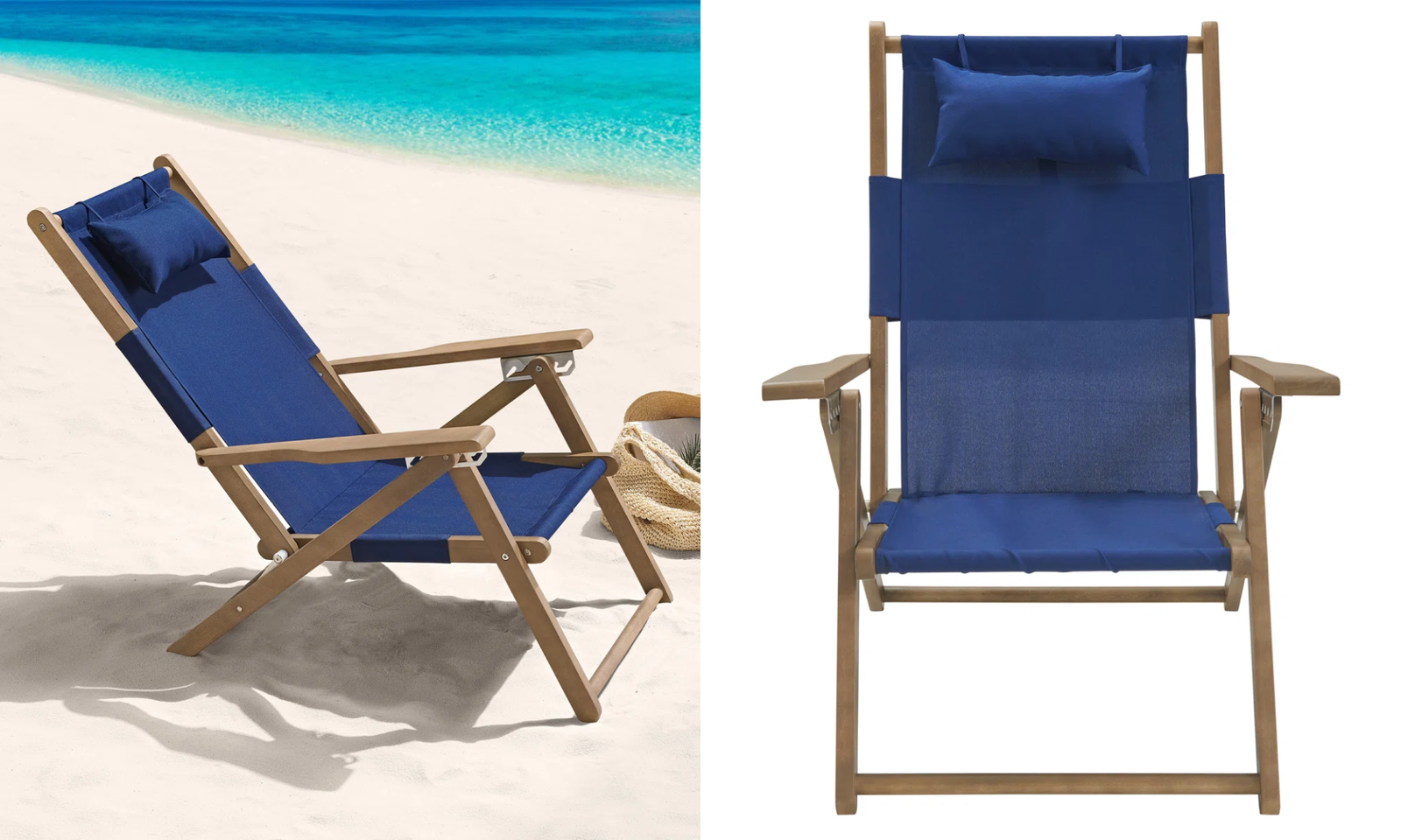 Outdoor Weather-Resistant Wood Folding Chair 
