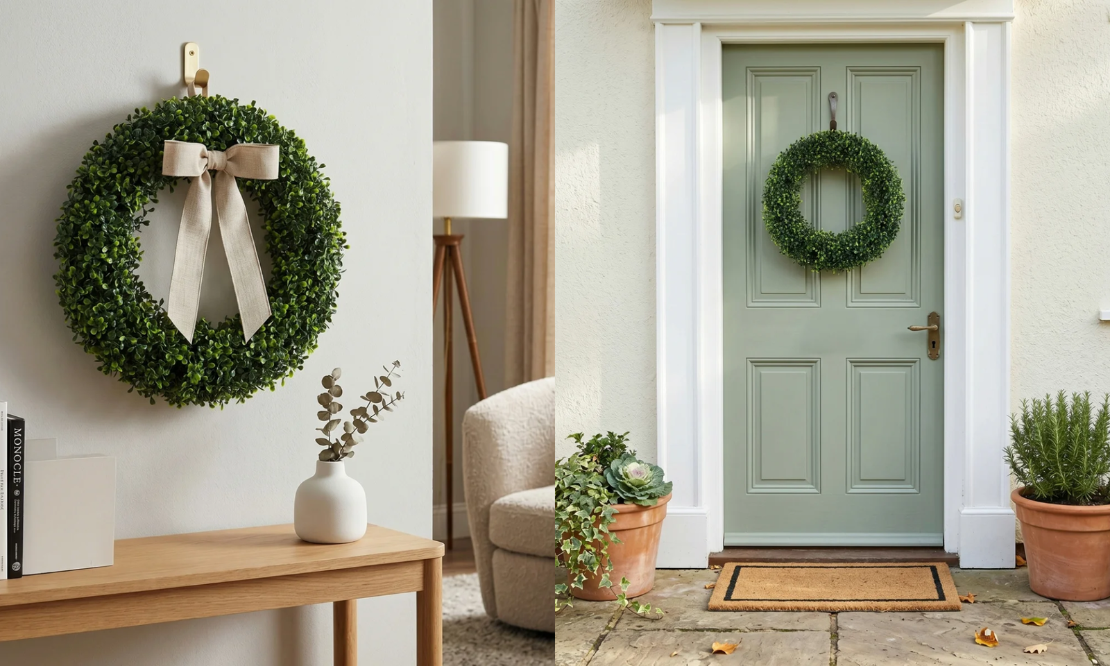 19.5-Inch Boxwood Wreath