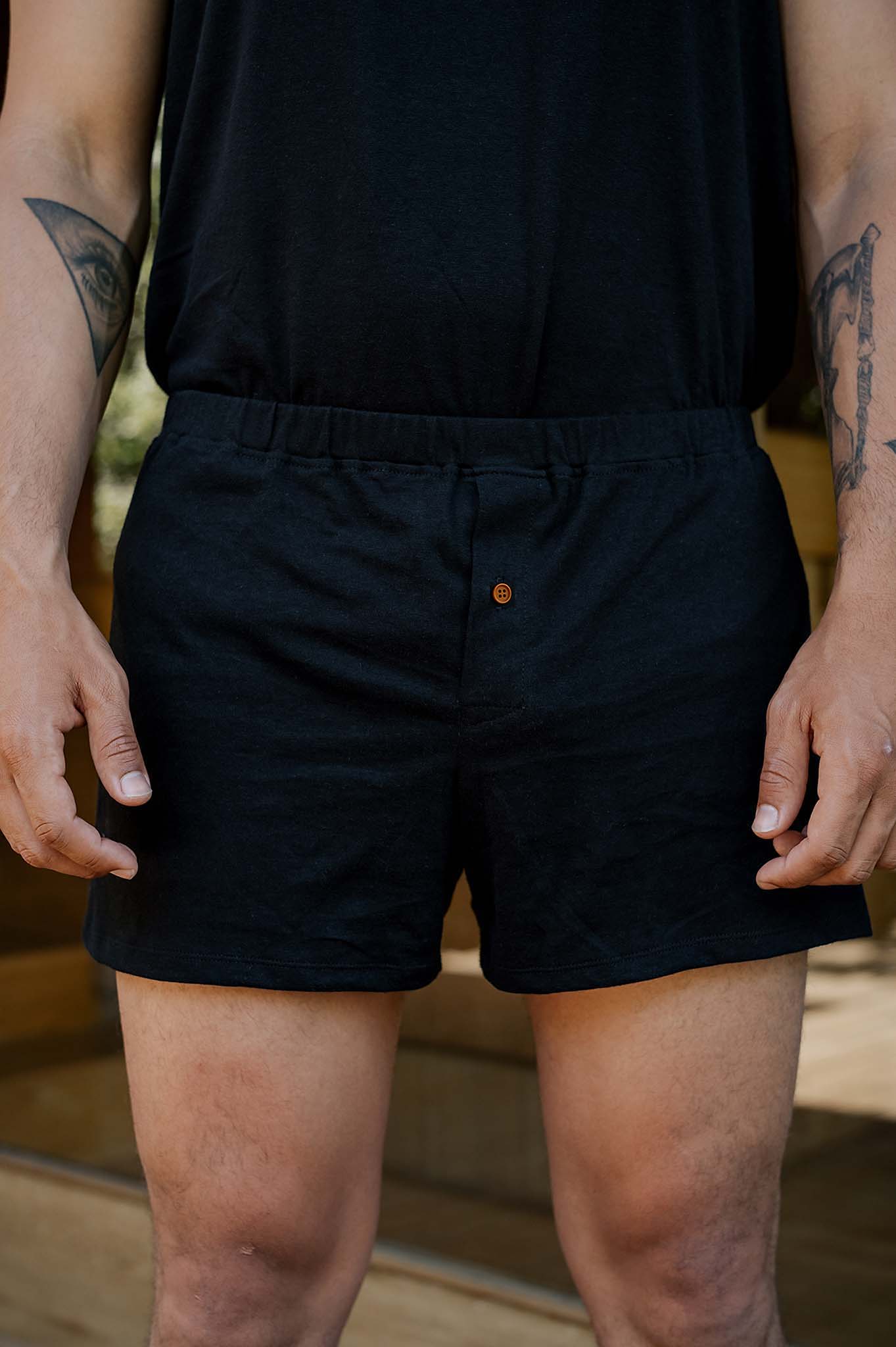 Image of Men's Organic Cotton Boxers in Black