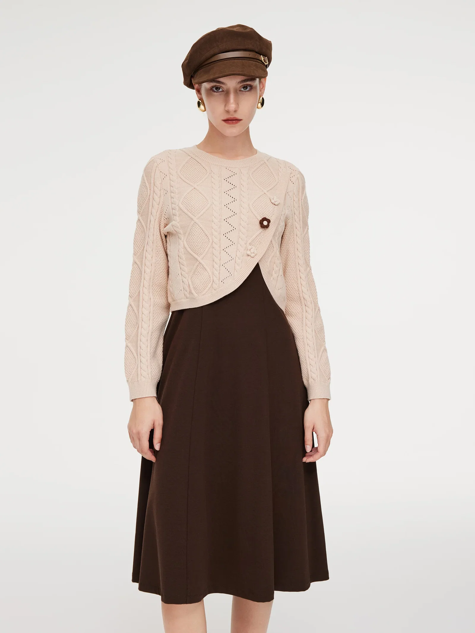 Image of Lyocell Wool Blend Sweater And Dress