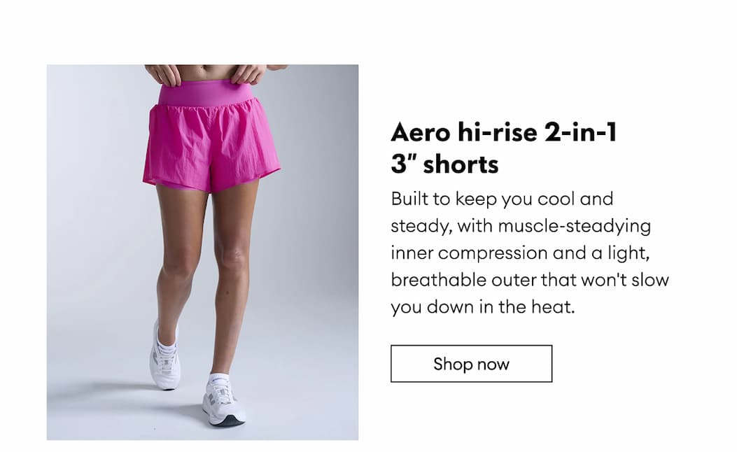 Aero hi-rise 2-in-1 3” shorts | Shop now 