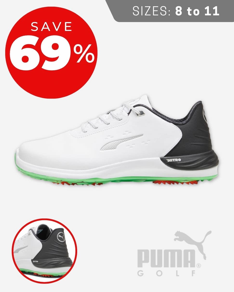 Puma Golf Mens PhantomCat Nitro+ Soft Leather Waterproof Golf Shoes