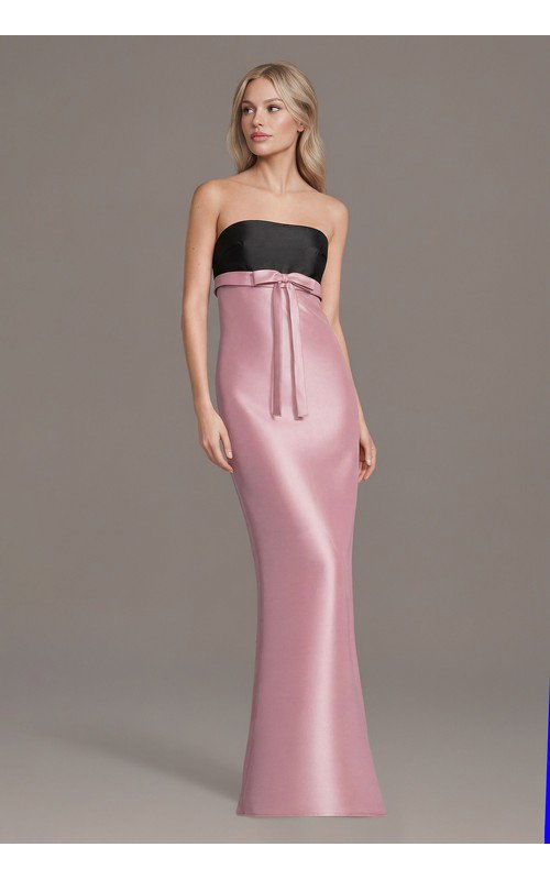 Colorblock Sheath Dress with Mikado Bow