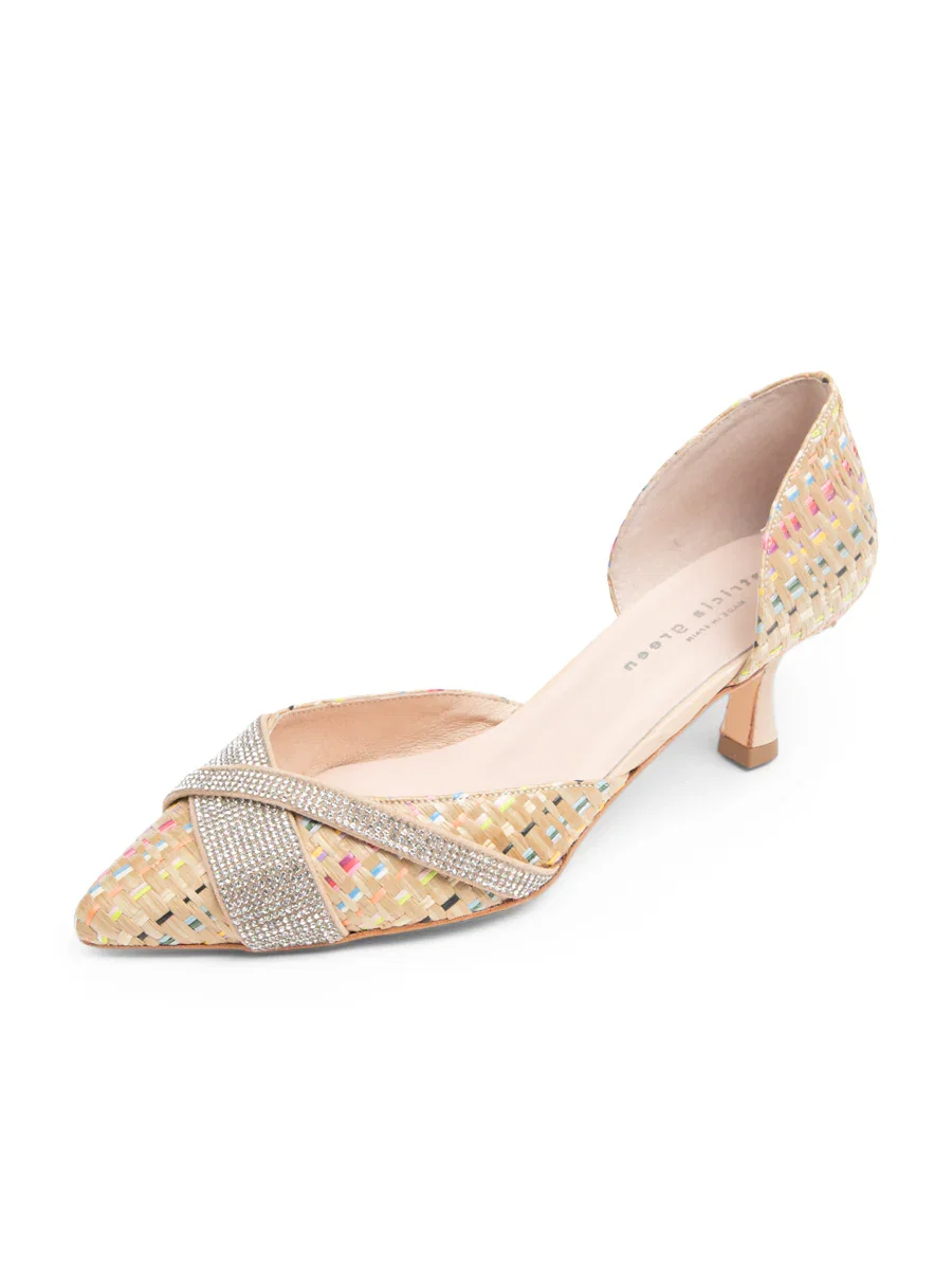 Image of Milan Crystal d'Orsay Kitten Heel