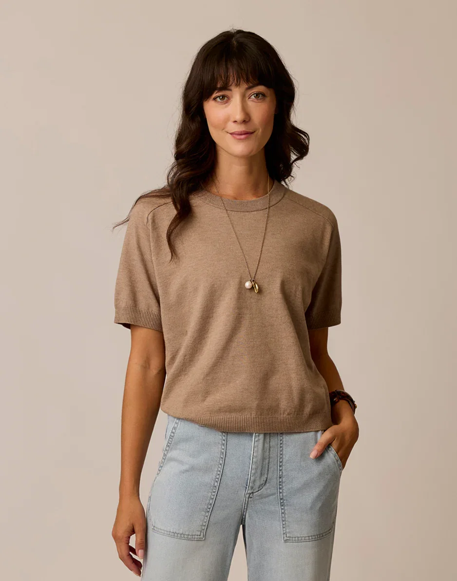 Image of Josie Sweater Tee: Dark Barley
