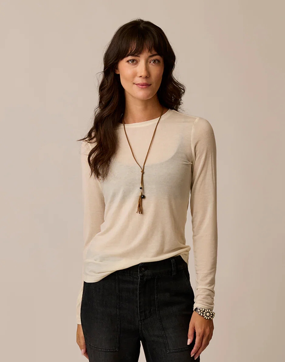 Image of Lea Tissue Crewneck: Birch