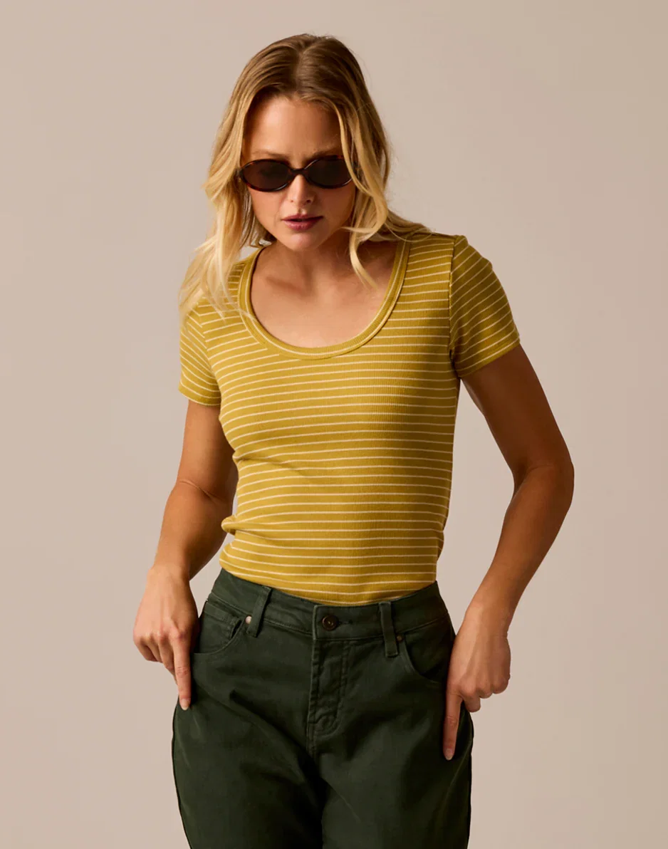 Image of Ever Tee: Gold Glow Stripe