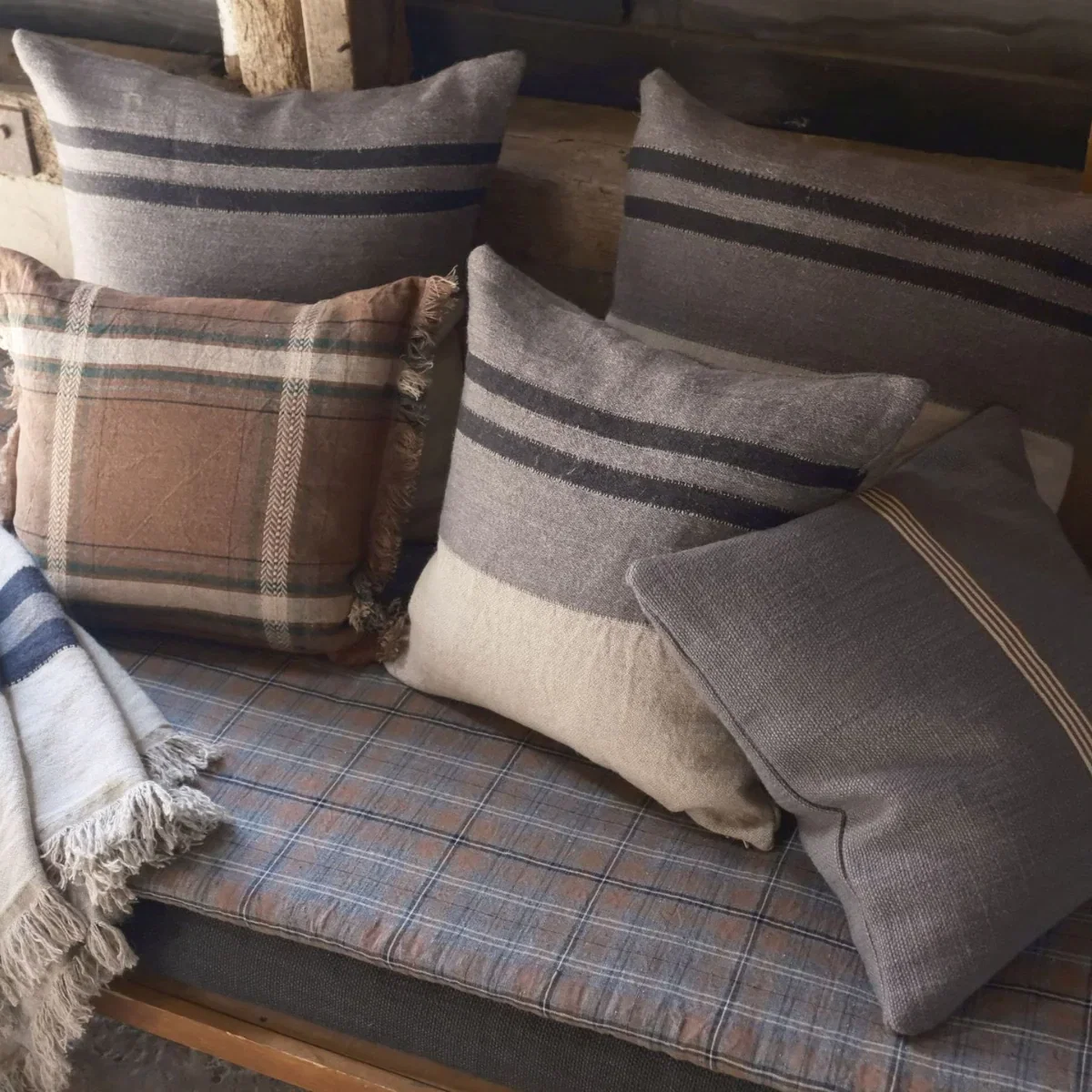 Image of Black House Stripe Pillow Cover