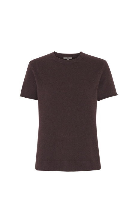 Cashmere Knit Tee — Brown